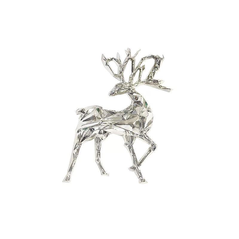 Gold Three-Dimensional Deer Lapel Pin for Men - Stylish Christmas Coat Accessory