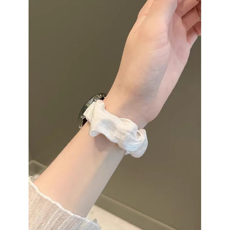 Chiffon elastic force strap loop link For Samsung Galaxy Watch 7 FE 5 Pro 4 6 classic 44mm 40mm bracelet correa band