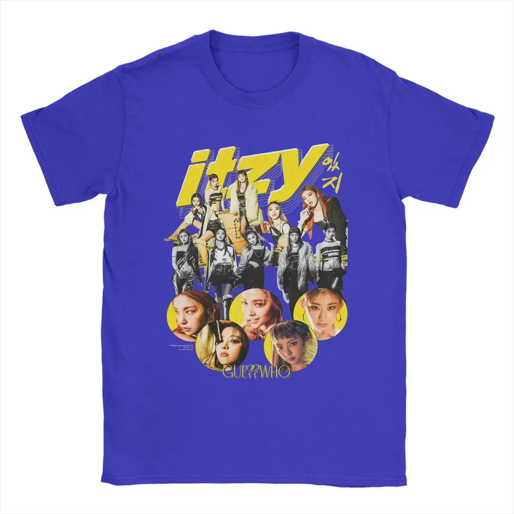 ITZY Guess Who T-Shirts Novelty 100% Cotton Tees Crewneck Short Sleeve T Shirts Plus Size Tops