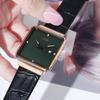 Women'S Simple Square Calendar Watch Fashion Personality Two-Pin Belt Quartz Watch