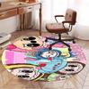 Labubu Pattern Round Rug, Indoor/Outdoor Mat, for Picnic, Gameroom, Bedroom, Office, Living Room, Home Decor Carpet, Birthday Gift