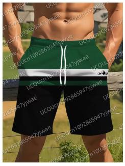 Beach Shorts, Men s Geometric Stripes, Men s Fitness and Fitness Shorts, Summer Beach Shorts S