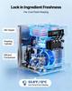Commercial Ice Cream Machine, 20-28L/H Yield, 2200W 3-Flavor Countertop Soft Serve Ice Cream Maker with 2 X 6L Hoppers & Built-In Puffing Pump,