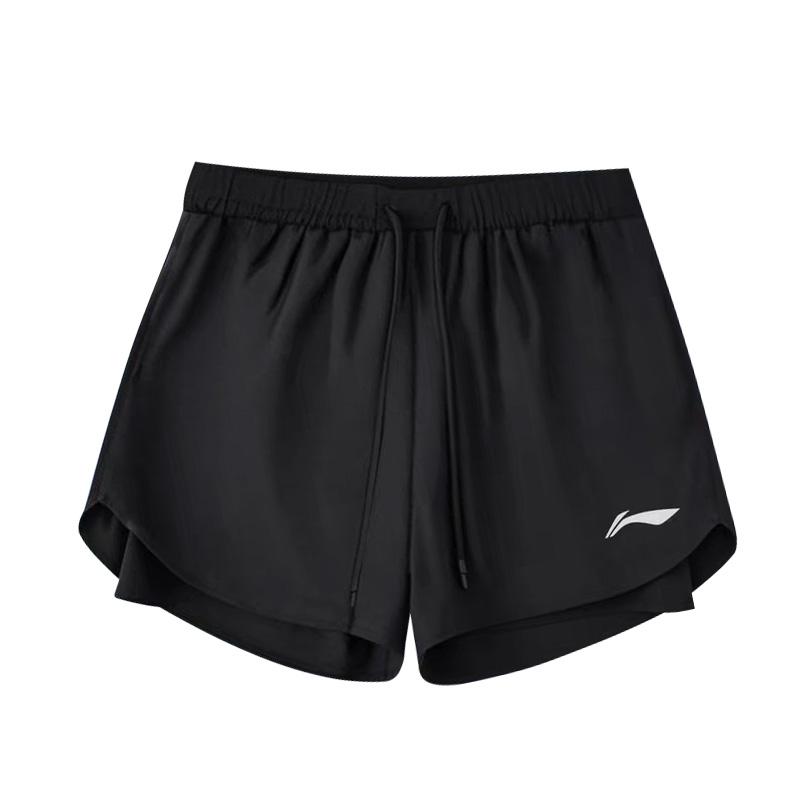 

Li-Ning Quick-Drying Breathable Cool Ice Silk Thin Anti-Exposure Double-Layer Running Cycling Fitness Yoga Casual Sports Shorts Women shorts DACH233 3XL