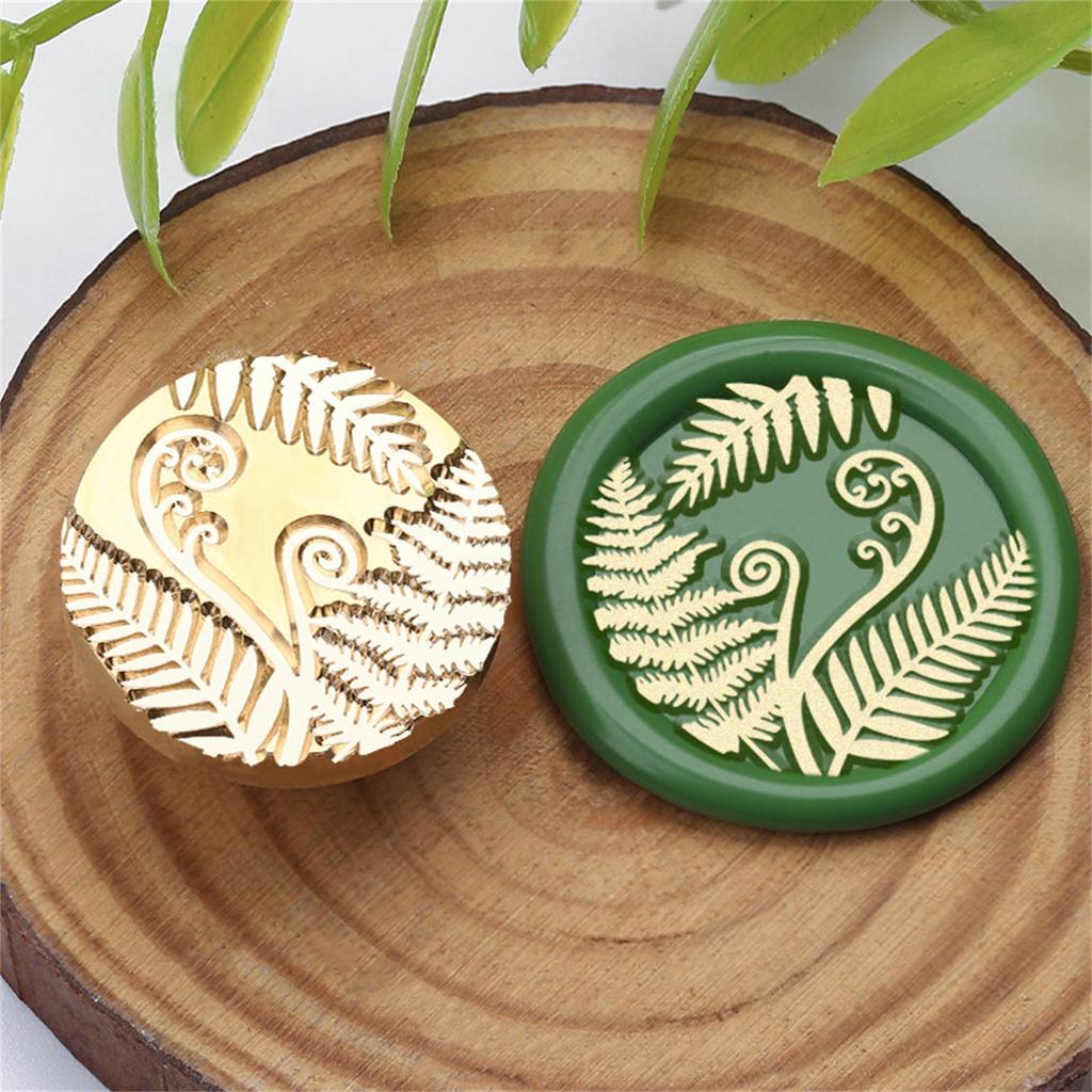 Plant Themed Seal Stamp Head Antique Embossed Sealing Stamp Head for Seal Envelope Invitation Decoration Scrapbooking