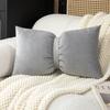 Velvet Bow Pillow Soft Plush Cushion Cover Home Decor Solid Color Pillow Covers Living Room Bedroom Tatami Decorative Pillowcase