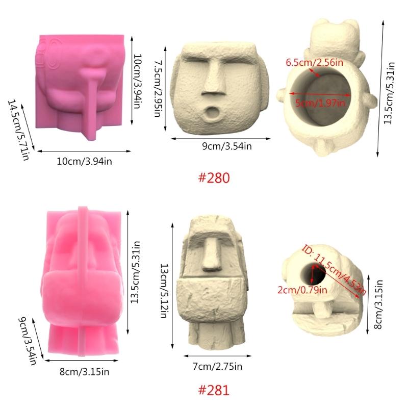 Candles Holder Resin Mold,Gypsum Flower Pot Silicone Molds Doll Epoxy Resin Casting Molds for DIY-Jewelry Storage Box