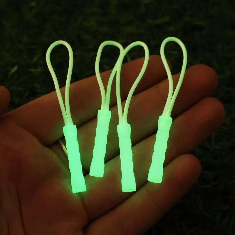 10/20 Pcs Luminous Zipper Pull Cord In The Dark Zipper Head Anti-Loss Travel Bag Ztail Rope Replace Pull Rope Pendant