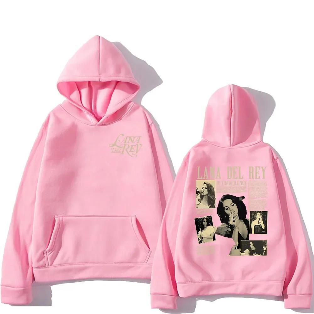 Streetwear Zpěvačka Lana Del Rey Potisk Alba Mikina s Kapucí Pánská Dámská Hip Hop Mikiny Vysoce Kvalitní Mikina Ležérní Unisex Nadměrná Velikost top