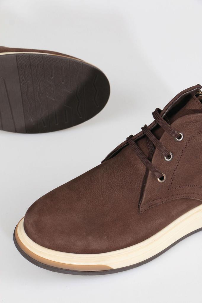 Men's Fashion Genuine Leather Thick Heeled Booties Bootie Zipper Boots Shoes