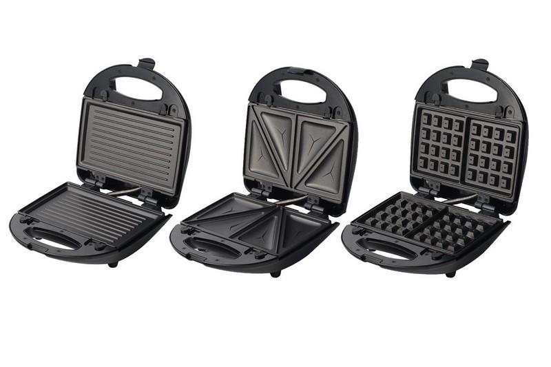 3-in-1 SANDWICH MAKER 750W, SMS611 - BP-SMS611