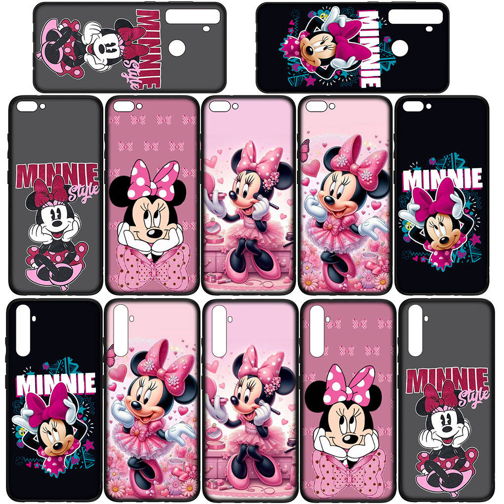 Phone Case for Samsung Galaxy S25 S23 S22 S21 S24 Ultra FE A05 A06 A15 A16 A36 A37 A35 A54 A55 A56 A57 A25 A26 A53 A17 Lovely Minnie Cute Mouse Cover