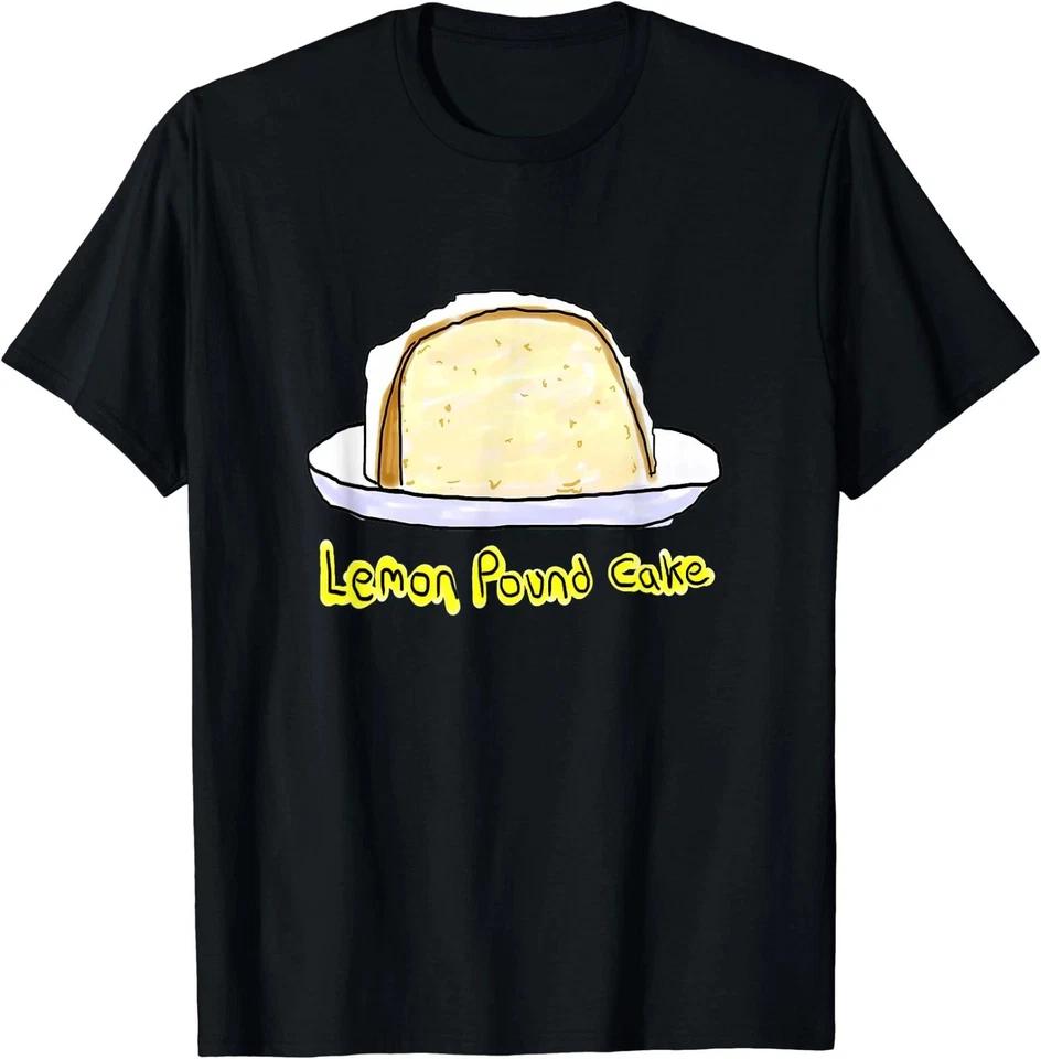 Lemon Pound Cake Lover T-Shirt Funny Dessert Baking Shirt Foodie Gift Tee M