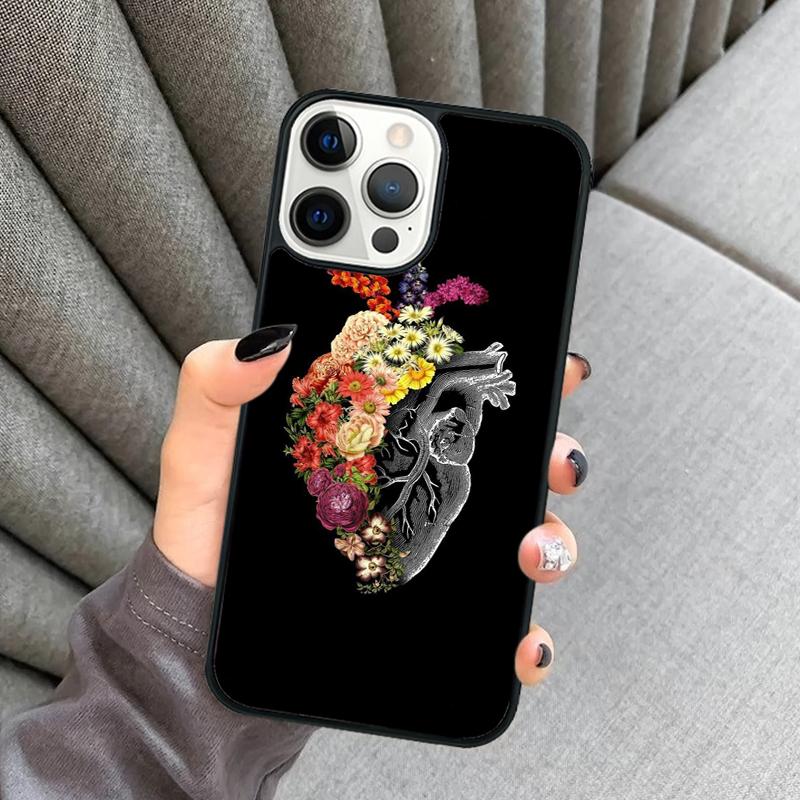 Menschliches Herz Anatomie Handyhülle Für iPhone 17 Air 16 16e 15 13 14 Pro Max 11 12 Plus 2022 MAX Hülle Cover coque