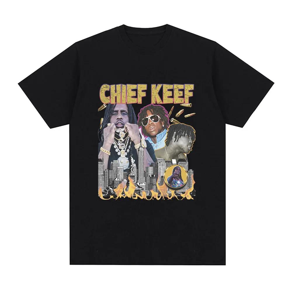 I Love Chief Keef T Shirt Unisex's Fashion Casual Short Sleeve T-shirt Vintage Gothic Oversized Cotton T-shirts Hip Hop Streetwear Unisex Top