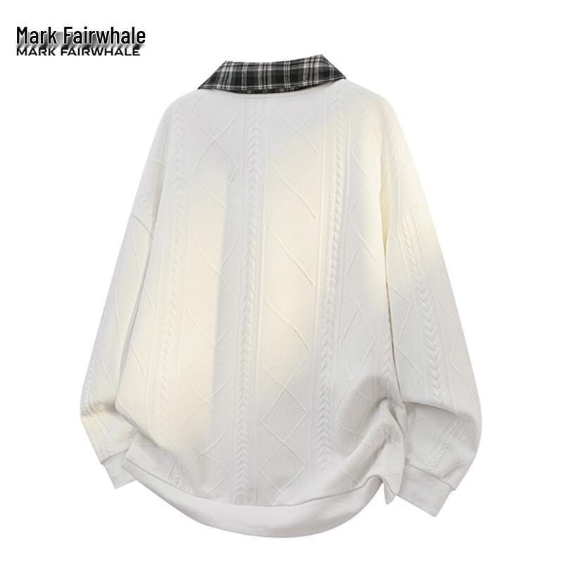 MARK FAIRWHALE Men's Casual Color Block Long Sleeve T-Shirt