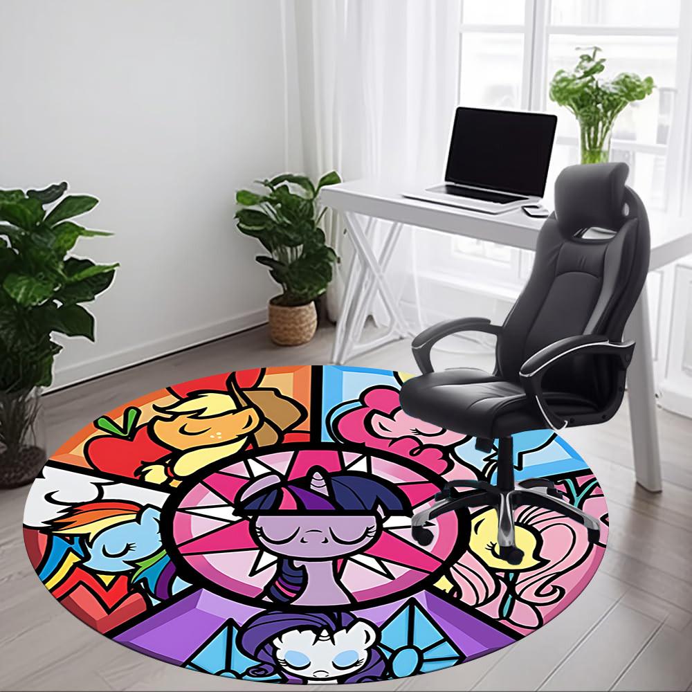 1pc My Little Pony Friendship Office Round Area Rug, Under Office Chairs Bedroom Living Room Home Decor a1022143
