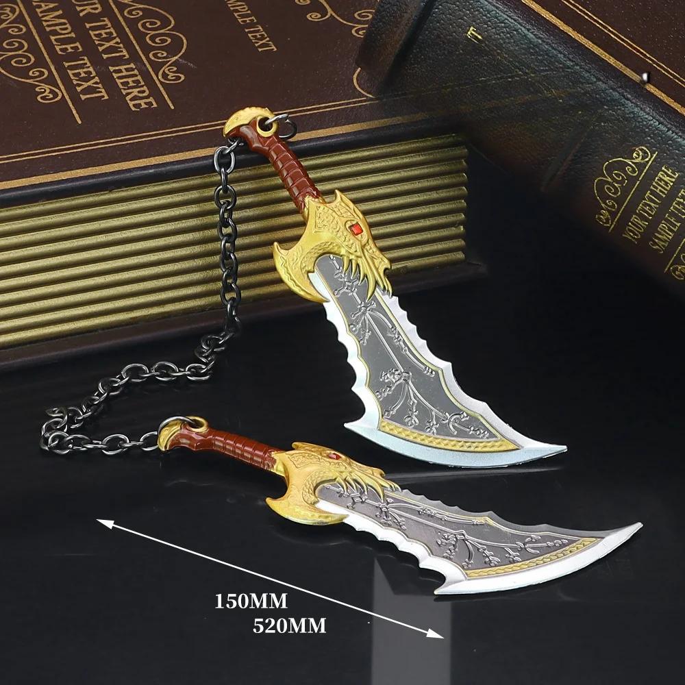 Mini God of War 4 Katana Metal Kratos Athena Sword Blade Olympus Ghost Leviathan Chaos AXE Real Japanese Katana Sabre Anime Toy