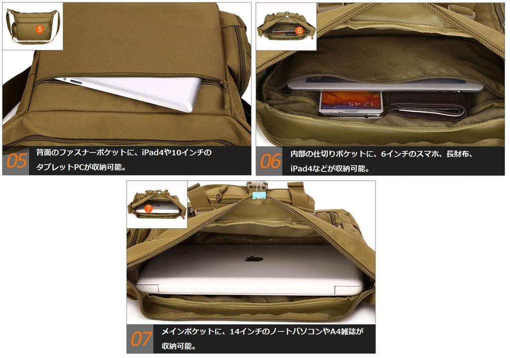 PHOENIX IKKI A4 Laptop Business PC Brown Size, 14-inch Compatible, Camouflage, Waterproof, Shockproof, Outdoor, One-Shoulder Bag, Bag, Bag,