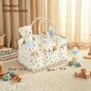 Large Capacity Nursery Storage Basket Portable Diaper Bag  Gift for Baby Shower