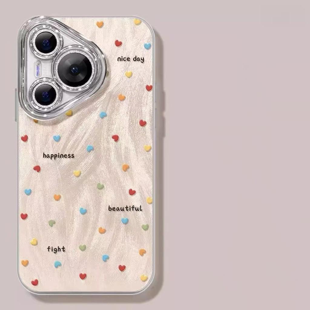 Kolorowe Serca dla Telefonów Komórkowych iPhone 16 Etui na 15 14 Ochrona dla iPhone 13 Zestawy 12 Silikonowe Pełne Pokrowce 11pr