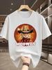 Vintage Cowboy Cat Meowdy Print Unisexs Short Sleeve Tshirt Crew Neck Western Style Animal Lover Casual Outdoor Daily Comfort Wear