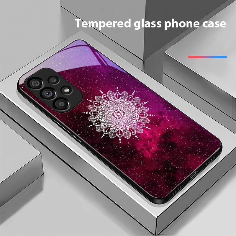 Luminous Black Lotus For Samsung Galaxy S10 S20 Plus S21 FE S22 S23 S24 FE S25 Ultra Black Tempered Glass Phone Case Hard Shell