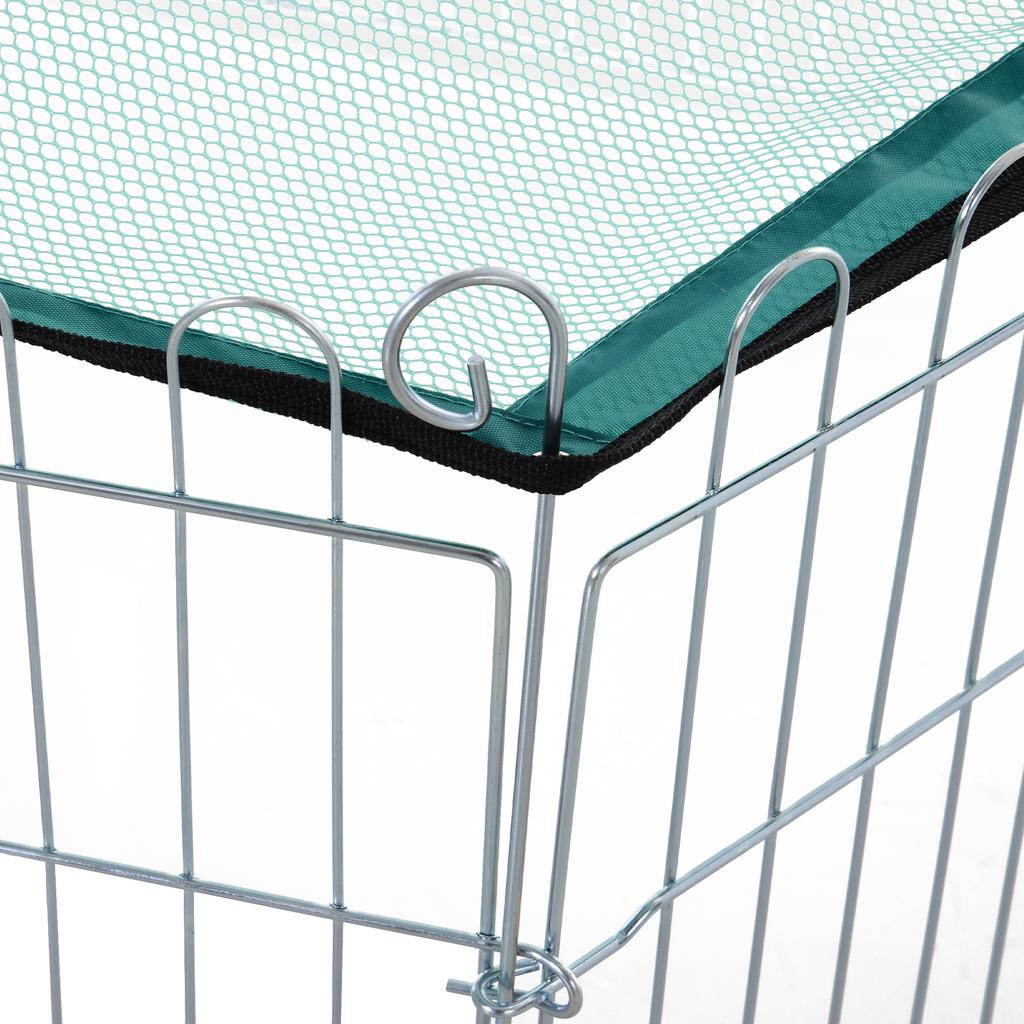 Faltbarer Draht-Hunde- und Welpenauslauf Ø120x60 cm mit wasserdichter Polyesterabdeckung