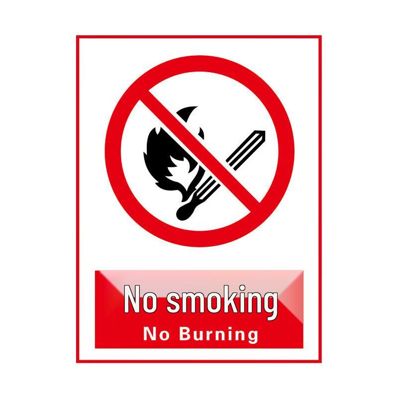 Huanjie Stainless Steel No Smoking No Fire Sign, 30x40cm