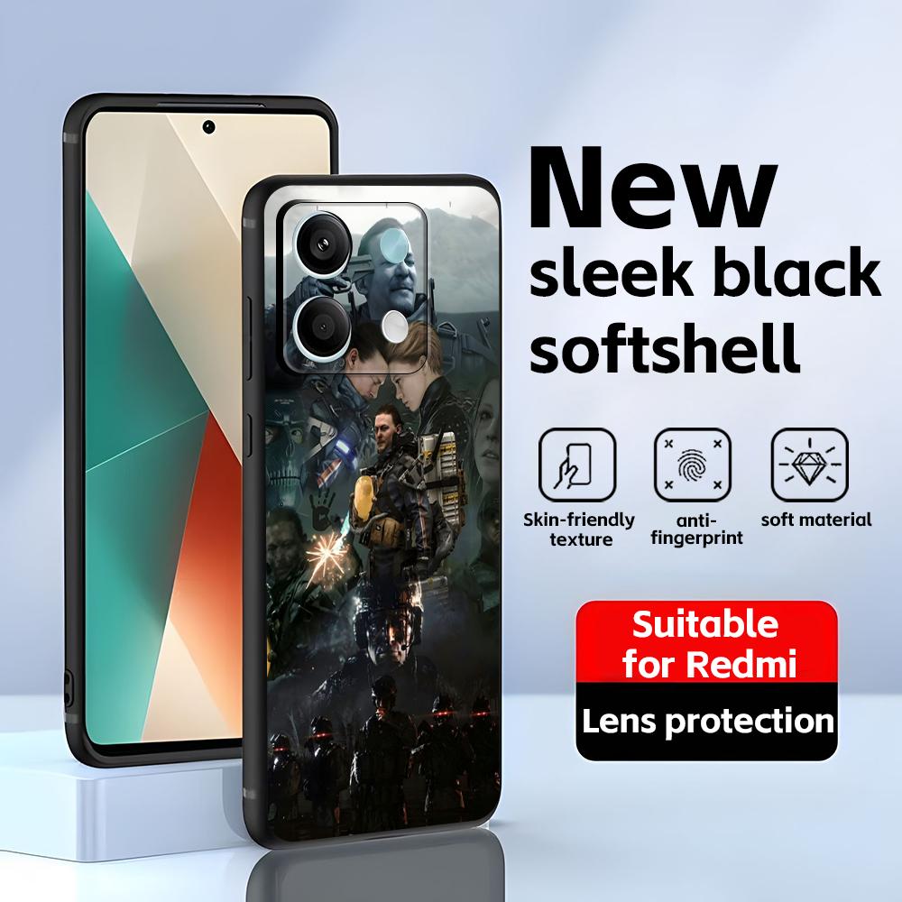 

hot game D-Death S-Stranding Phone Case For Redmi Note 14 13 12 11 Pro Plus S 5G 14C A3 Soft Black Phone Cover Redmi Note 13 Pro 5G