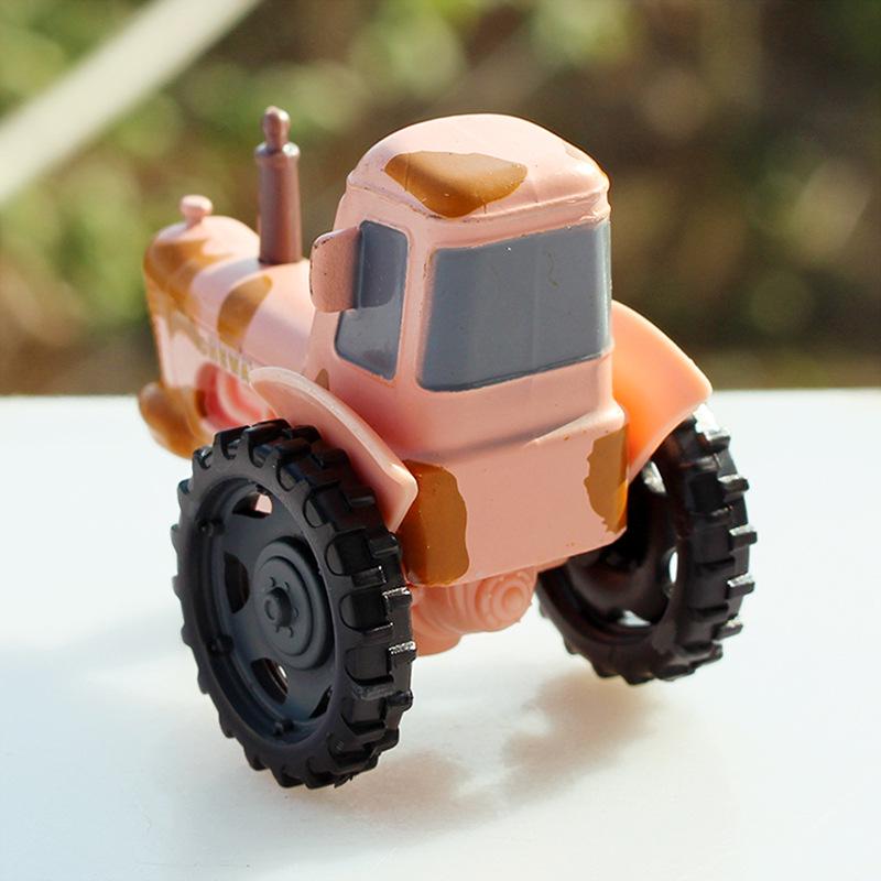 Children's Cartoon Tractor Toy Model - Green and White Alloy Simulation, Perfect Birthday Gift