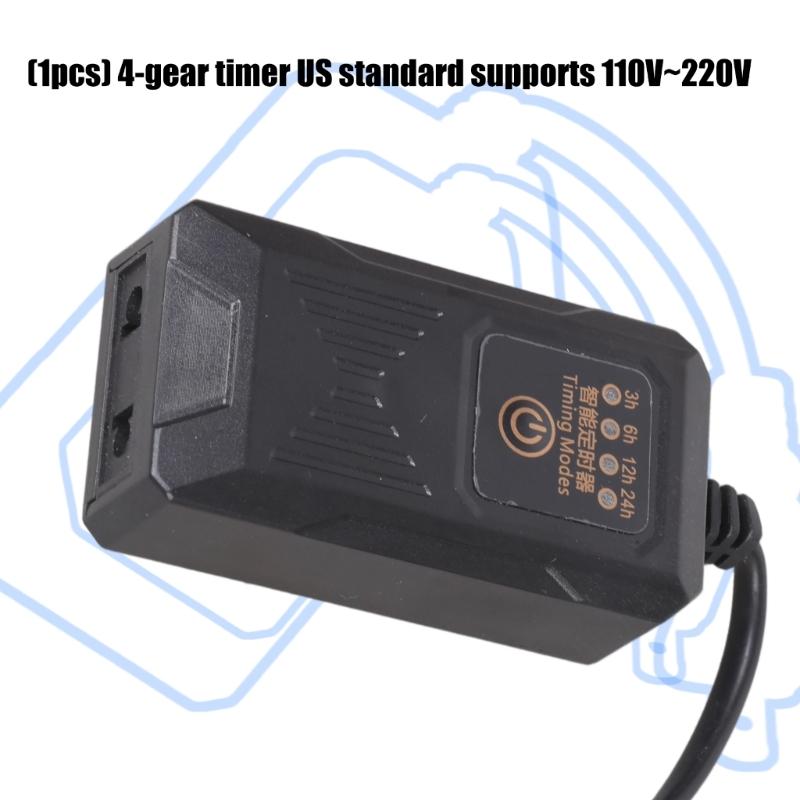 4 Setting Timers Outlet 110V 220V 100W Daily Auto On/Off For Lights Fan Aquariums