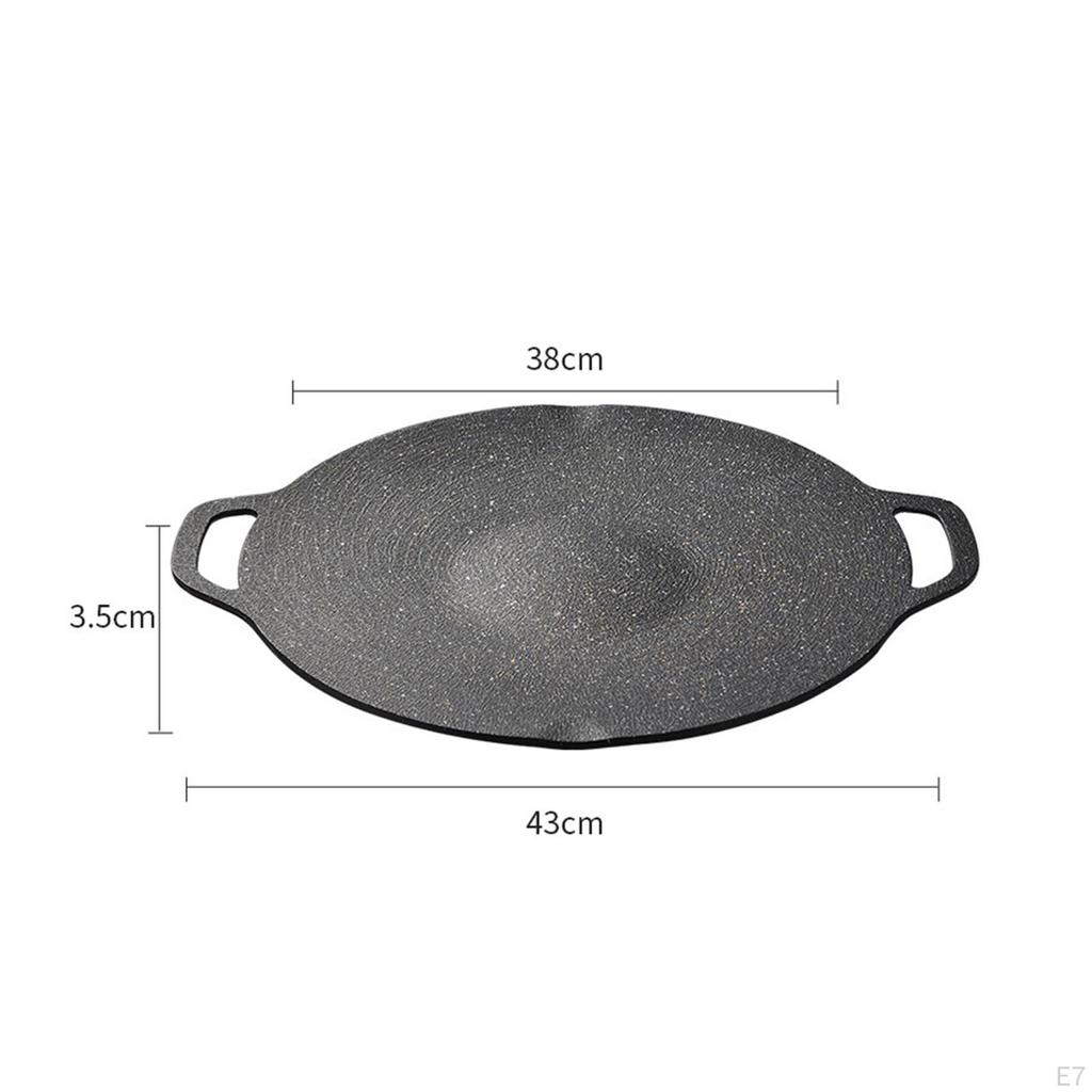 Korean , Frying Pan, Steak, Meat, Grill Plate, Plate for Picnics, Roasting, Roasting