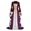 Halloween Women Plus Size Medieval Retro Court Princress Cosplay Costume Long Dress Elegant Witch Square Collar Masquerade
