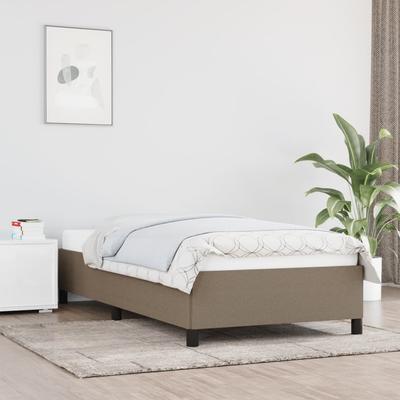Vidaxl Bed Frame Without Mattress, Taupe, 100X200 Cm, Upholstered