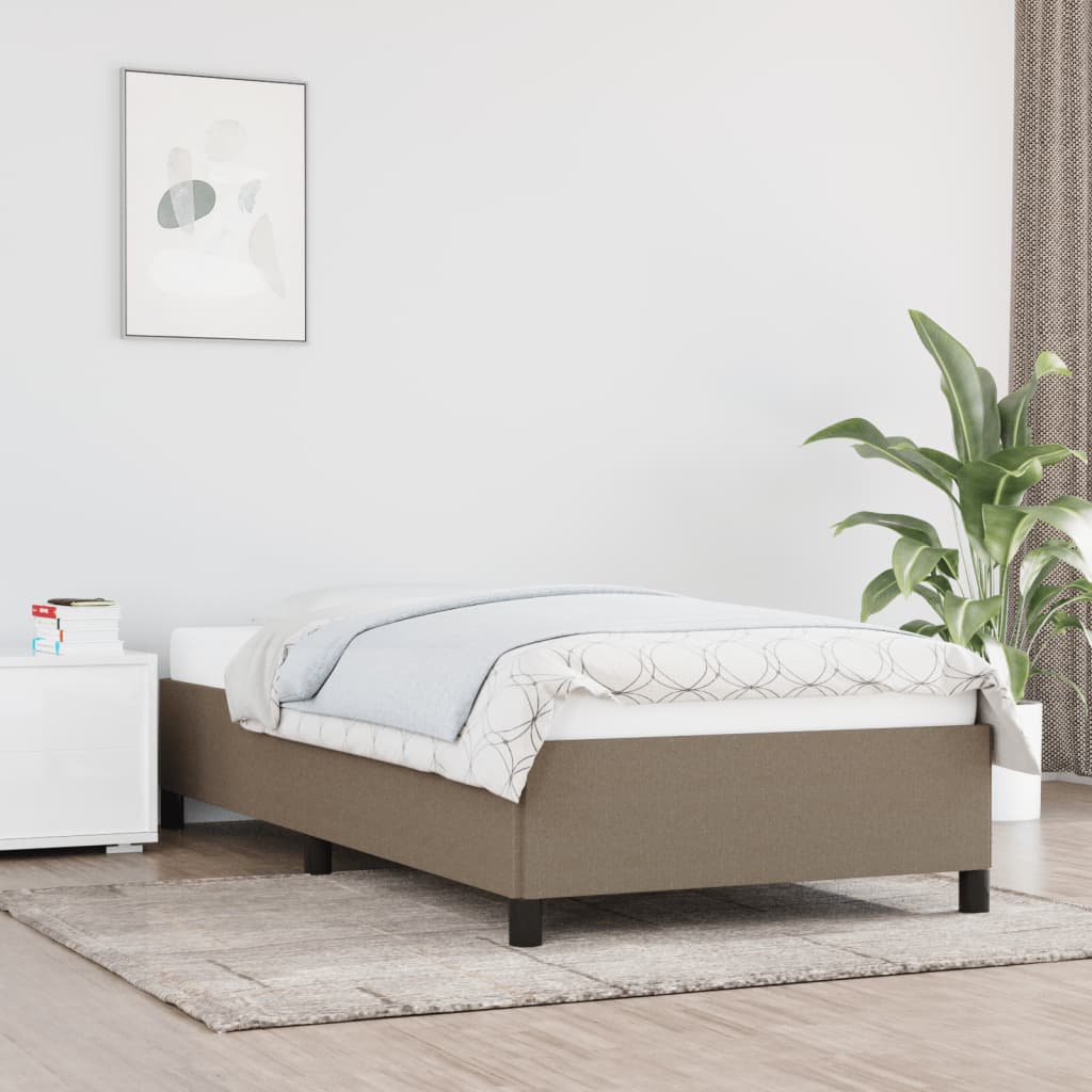 Vidaxl Bed Frame Without Mattress, Taupe, 100X200 Cm, Upholstered