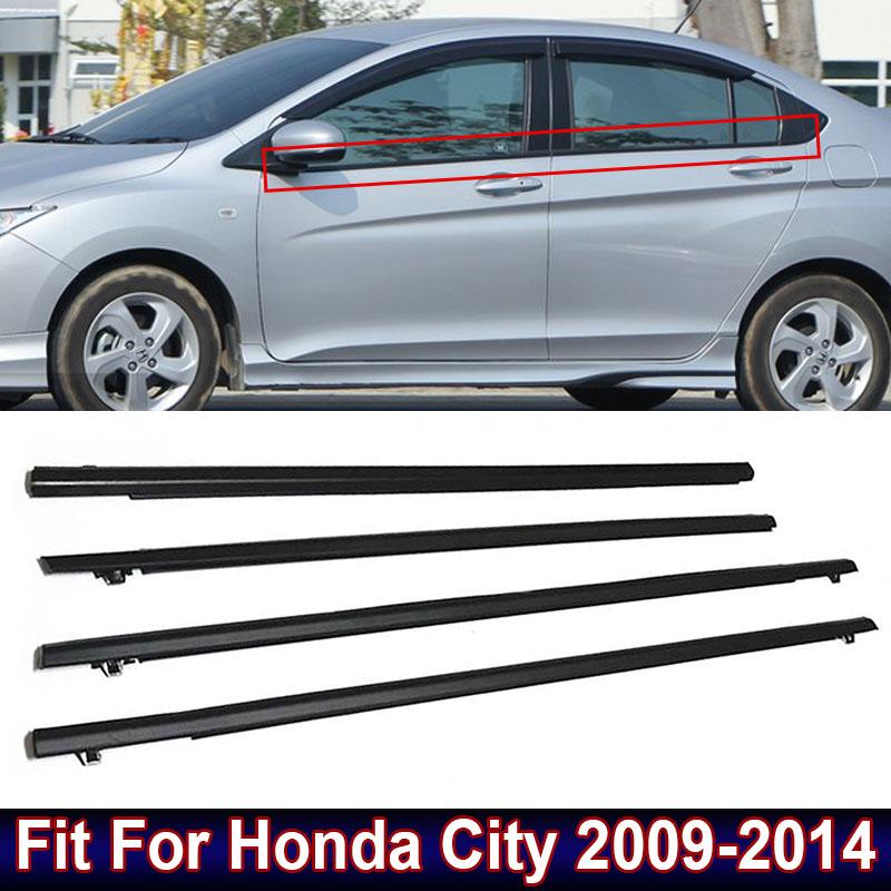 4Pcs Car Window Glasses Sealing Strip Decorative Seals Car Accessories Fit For Toyota Sequoia 2008-2020 For Honda City 2009-2014