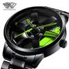 SVJ TE37 3D Skeleton Rotating Men's Watch - Waterproof, Luminous, Car Modification Inspired