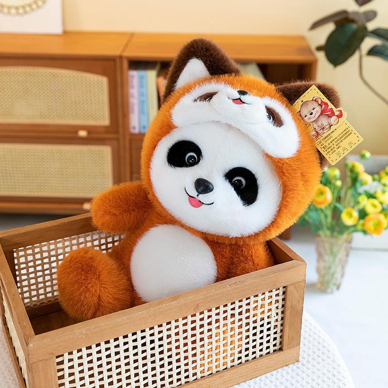 Panda Transformation Raccoon Panda Doll Giant Panda Plush Toy Zoo Doll Children's Pillow Doll Gift