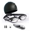 KND Black Silicone Prescription Swim Goggles Set