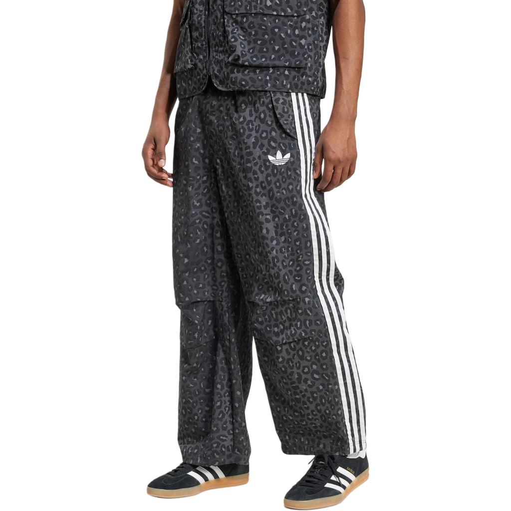 Adidas Originals Parachute SS25 Leo Tracksuit Bottoms Retro Leopard Print Loose Sports Pants Men Bottoms JV7564