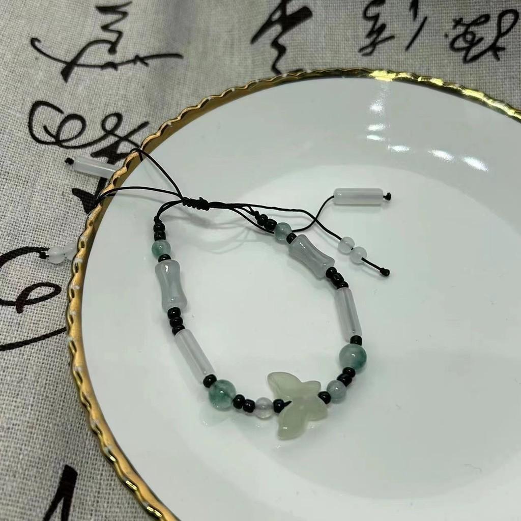 Gradient Elegant Blue Gemstone Butterfly Bracelet For Women Luxurious Summer Jewelry