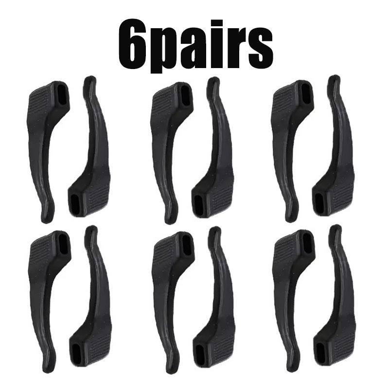 

6pairs Silicone Anti-slip Glasses Leg Ear Sleeve Bracket Fastener Eyeglasses Accessories Grip Anti-fall Eyewear Holder