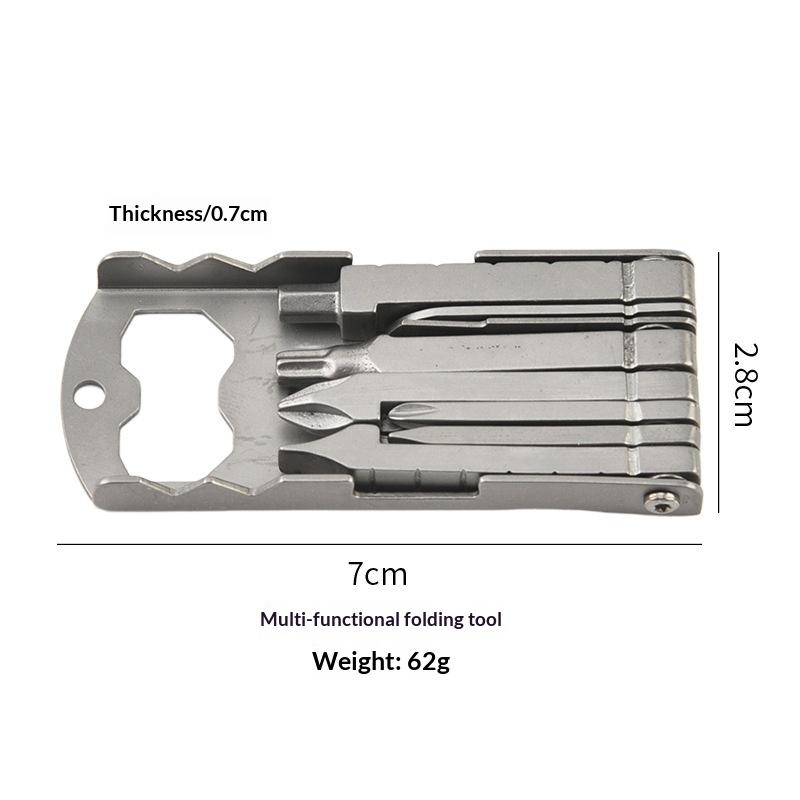 1Pcs 13-In-1 Portable Folding Tools Multi-Functional Stainless Steel Pocket Tool For Outdoor Emergency Repairs