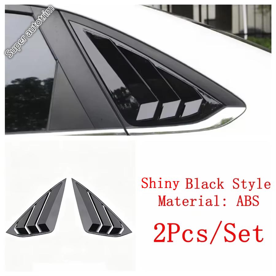 Car Rear Window Shutter Louver Side Vent Sunshade Panel Cover Trim Black Carbon Fiber Accessories For GEELY EMGRAND  - 2025