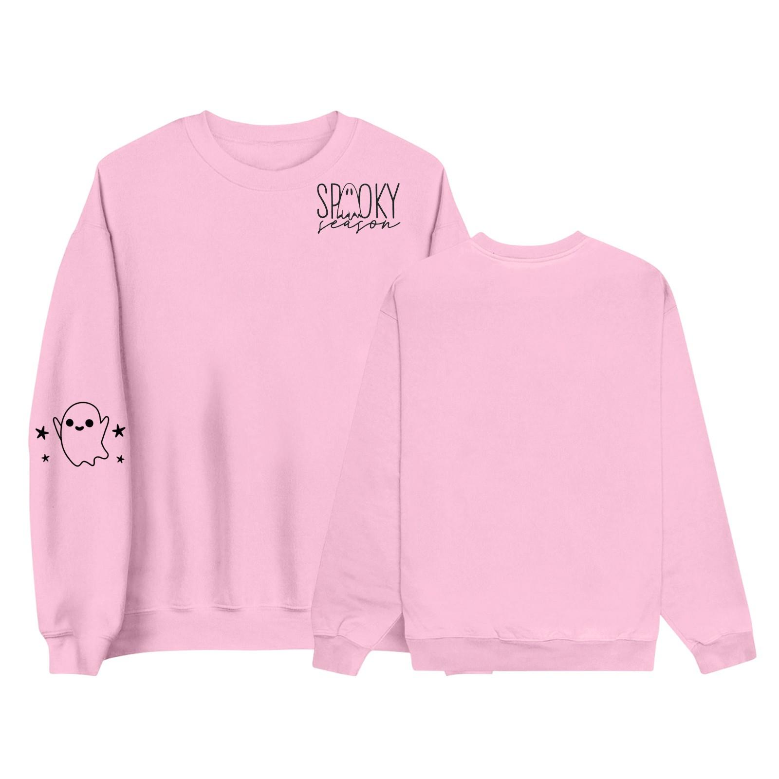 

Женские топы с длинным рукавом, футболки с круглым вырезом, осенняя мода, повседневные деловые туники-блузки S розовый