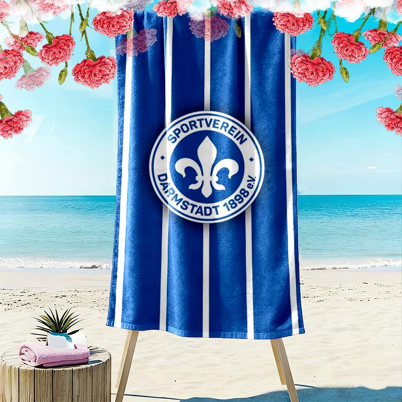 Asciugamano da Spiaggia Stampato SV Darmstadt 98, Asciugamano Grande Morbido ad Asciugatura Rapida per Spiaggia Campeggio Nuoto