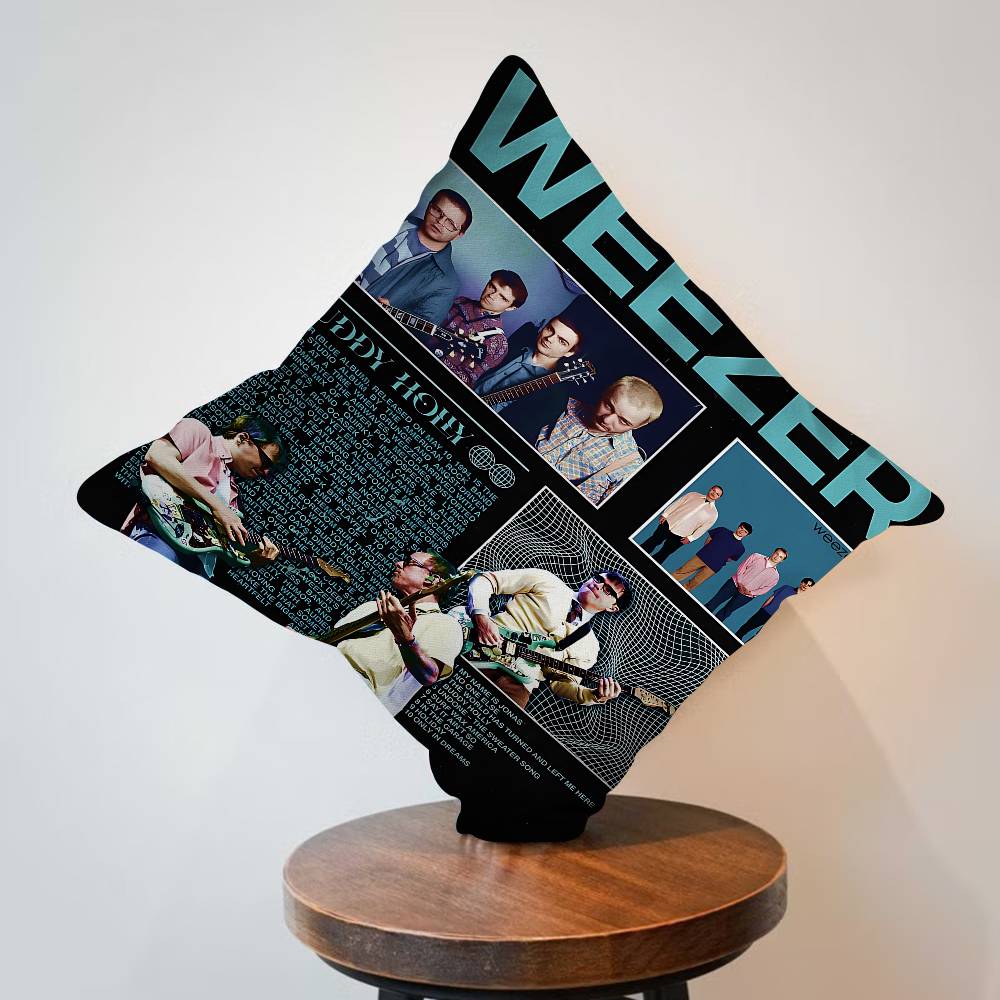 Weezer Music Band Pillowcase Toon Gift Cushion Cover Bedroom Home Sofa Chair Seat Decor Pillow Case