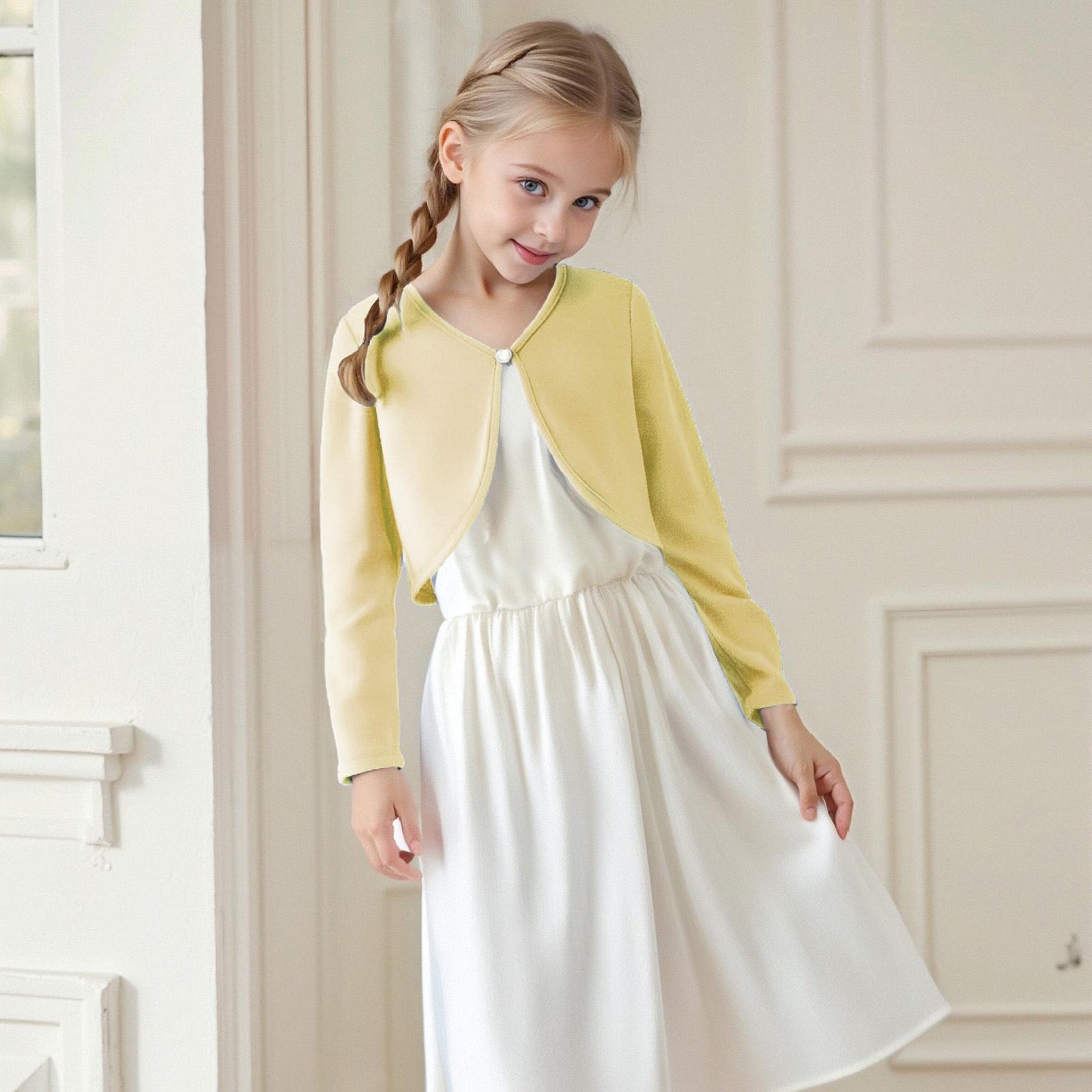 

Детский кардиган с длинным рукавом, топы, повседневная футболка, блузка 160 жёлтый