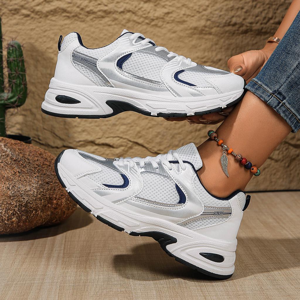 Popular Large-size Casual Couple Sneakers Women's 2025 New Versatile Running Breathable Network Fashion Dad Shoes